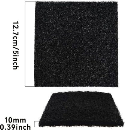 6PCS 5” Square Compost Bin Charcoal Filters, 0.4” Thick Activated Carbon Filters - Image 2