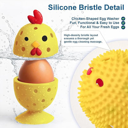 Egg Washer for Fresh Eggs, Egg Scrubber for Fresh Eggs, 2 Reusable Silicone - Image 2