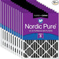 Nordic Pure 16x20x2 Furnace Air Filters MERV 8 Pleated Plus Carbon 12 Pack by NordicPure