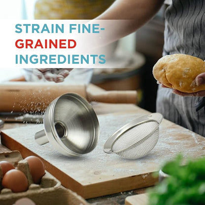 Zoie + Chloe 3-in-1 Stainless Steel Funnel Set - Image 7