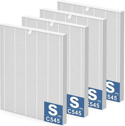 4 Pack C545 HEPA Replacement Filter S Compatible by Cabiclean