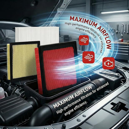 White Cabin Filter & Engine Air Filter Kit - Image 4