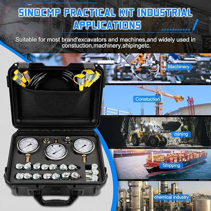 SINOCMP Hydraulic Pressure Gauge Test Kit - Image 7