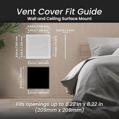 Repa Market 10 x 10 Inch White Square Air Vent Cover - Image 2