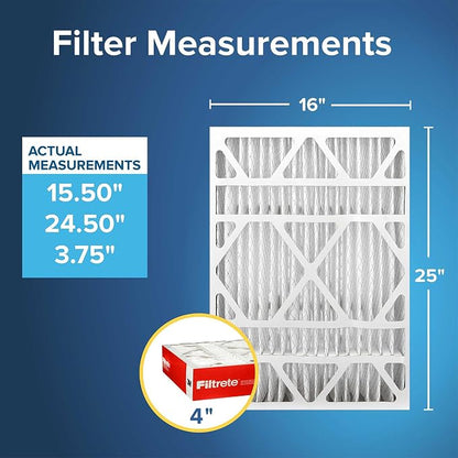 Filtrete 16x25x4 AC Furnace Air Filter, MPR 1000, MERV 11, Allergen Defense - Image 2