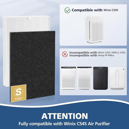 2 Pack C545 HEPA Replacement Filter S Compatible - Image 2
