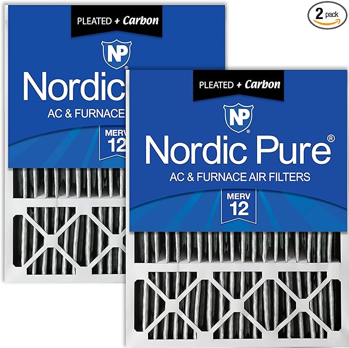 Nordic Pure 20x25x5 Lennox X6673 X6675 Replacement Ã‚ MERV 12 Pleated + Carbon by NordicPure