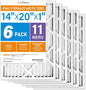 LotFancy 14x20x1 Air Filter MERV 11 6-Pack, Electrostatic Pleated AC Furnace by LotFancy