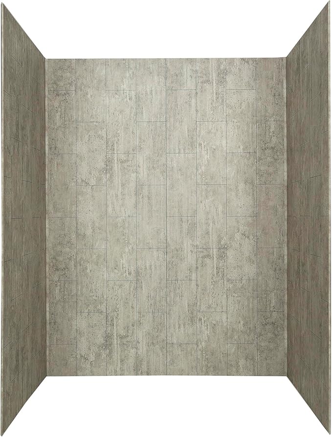 Palisade 78in x 60in x 36in Waterproof Vinyl Shower Surround Kit with Accessories in Urban Coast