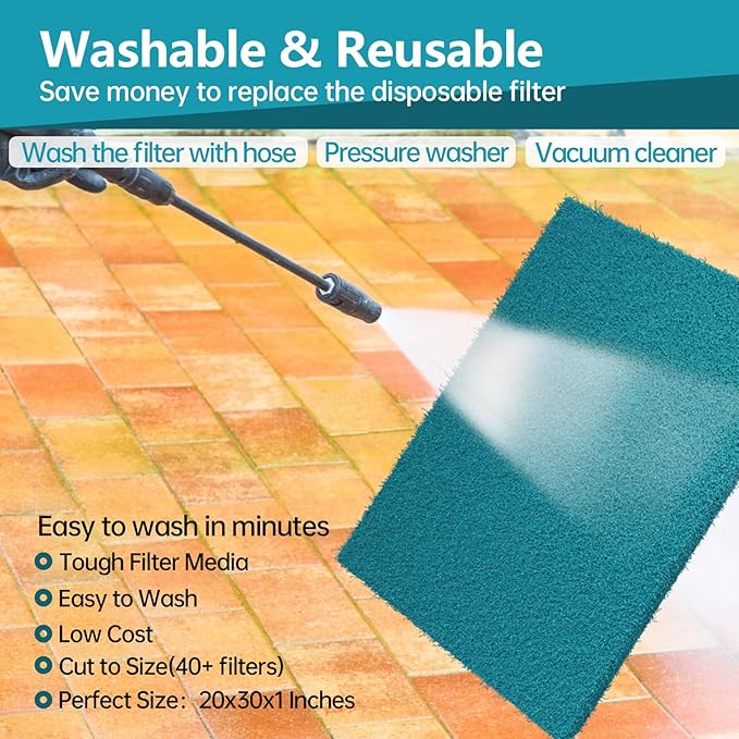 Reusable Air Filter 20x30, High Air Flow Cut to Fit Furnace Filters, MERV 6 - Image 5
