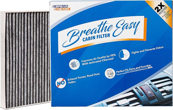 Spearhead Odor Defense Breathe Easy AC & Heater Cabin Filter | Fits 2015-19 by SPEARHEAD