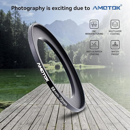 58mm to 72mm Camera Filters Ring Compatible All 58mm to 72mm UV CPL ND Filter - Image 2