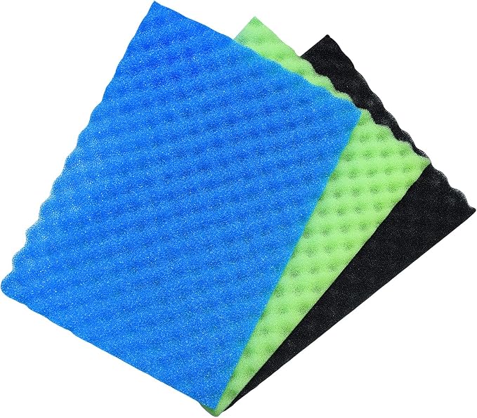 Aquarium Filter Media Bio Sponge Pad 16 x 12 x 1 inch, Fish Pond Foam Filter by AFACYGN
