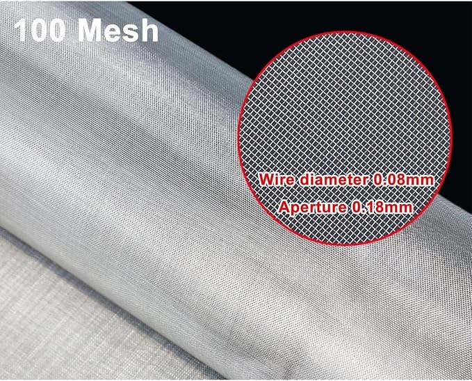 304 Stainless Steel Metal Filter Mesh Panel 100 Mesh, Woven Wire Cloth Sheet - Image 3