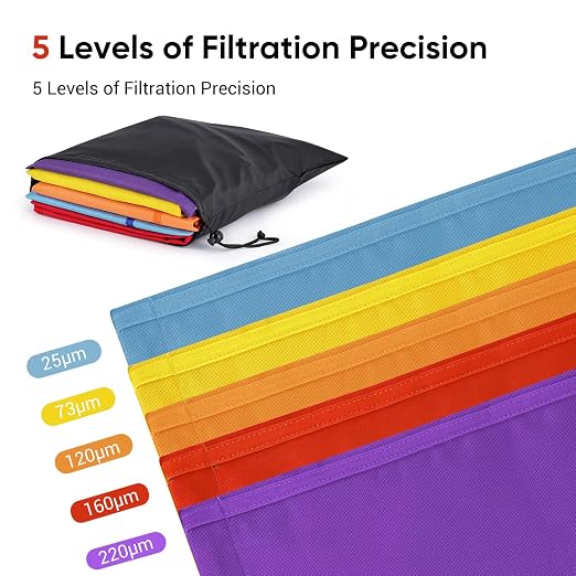 5 Gallon Filter Bag, 5 Pack Mesh Filter Bags - Image 4