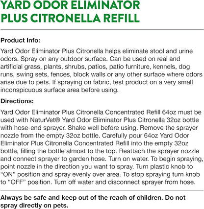 NaturVet – Yard Odor Eliminator Plus Citronella Spray – Eliminate Stool and - Image 6