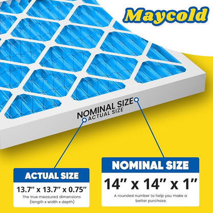 Maycold 14x14x1 MERV 11 Furnace Air Filter, High-Performance HVAC AC Filters - Image 3