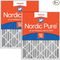 Nordic Pure 16x25x4 Pleated MERV 15 Air Filters 2 Pack by NordicPure