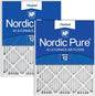 Nordic Pure 14x30x1 Pleated MERV 12 Air Filters 2 Pack by NordicPure