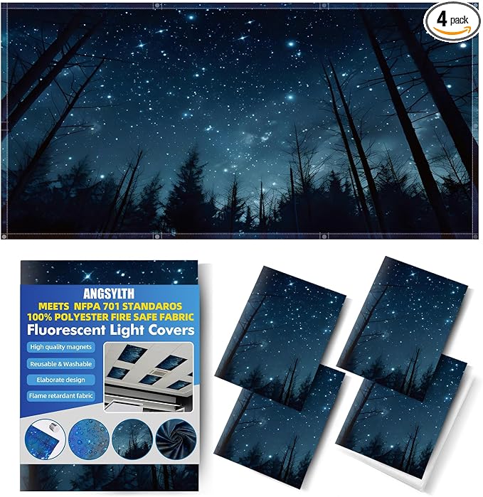 4 Pcs Fluorescent Light Covers by ANGSYLTH