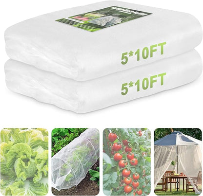 Garden Netting, 2 Pack 5x10Ft Ultra Fine Mesh Netting Pest Barrier Protection by RIFNY