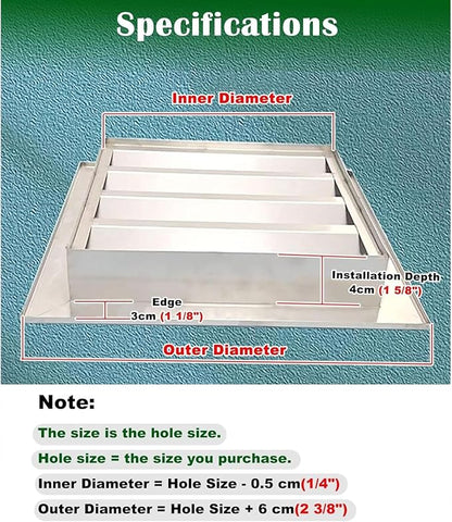 Heat Dissipation Louvered Vent Wall Gable Vents 304 Stainless Steel, - Image 2