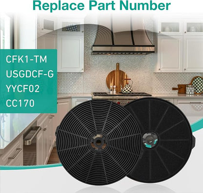 2 Pack CFK1-TM Range Hood Charcoal Filter Compatible - Image 5