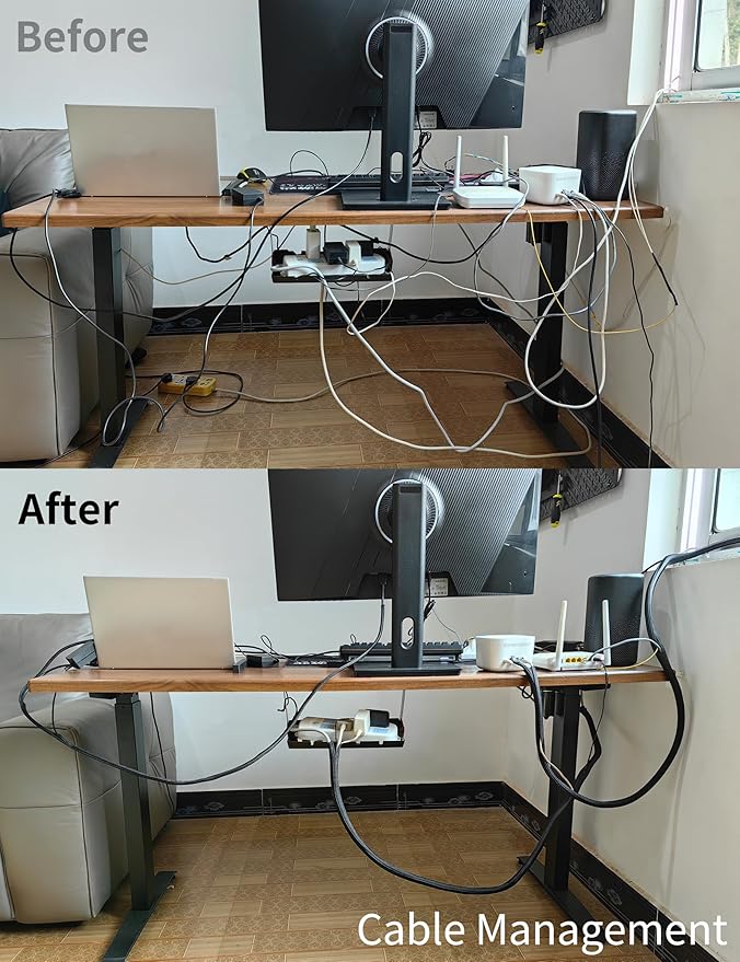 Cable Management Split Wire Loom Sleeve - Cord Hider & Protector for Desk, Pet Chew Proof, Wire Cover Organizer, Flexible Tube for Wires and Cables (5/16 Inch 25FT, White)