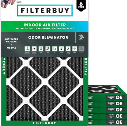 Filterbuy 22x24x1 Air Filter MERV 10 Odor & Allergy Defense by Filterbuy