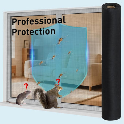 304 Stainless Steel Mesh Window Screen Roll, 35IN x 10FT Black Metal Window - Image 5