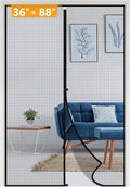 yotache Screen Doors with Magnets Fits Door Size 36 x 88, Screen Size 38" x 89" Heavy Duty Screen Door Enjoy Fresh Air Black