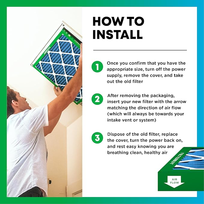 Filterbuy 12x30x1 Air Filter MERV 13 Optimal Smoke & Allergy Defense, - Image 5
