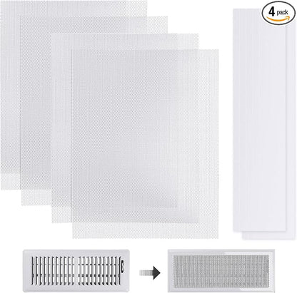 4 PCS DIY White Magnetic Vent Covers – 13.8" x 11.8" Customizable Air Register by Unknown