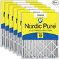 Nordic Pure 16x20x4 Pleated MERV 10 Air Filters 6 Pack by NordicPure