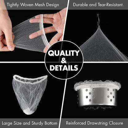 400 Pack Kitchen Sink Strainer Mesh Bag, Anti-Clogging Disposable Sink Drain - Image 7
