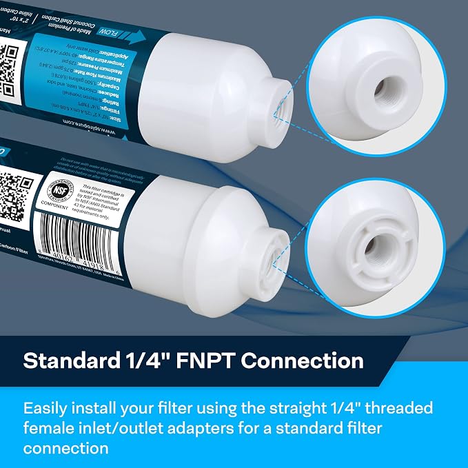 SpiroPure Inline Filter NSF Coconut Shell Granular Carbon Water Filter - Image 3