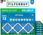 Filterbuy 20x20x1 Air Filter MERV 13 Optimal Smoke & Allergy Defense, by Filterbuy