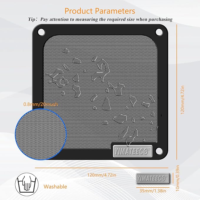120mm Dust Filter PC for Computer Cooler Fan/PSU/Routers PVC 50 Mesh, Computer - Image 2