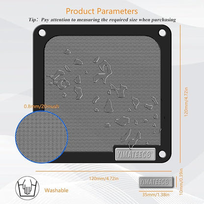 120mm Dust Filter PC for Computer Cooler Fan/PSU/Routers PVC 50 Mesh, Computer - Image 2