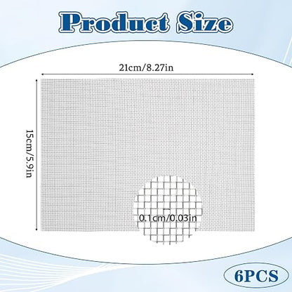 6 Pcs Stainless Steel Wire Mesh Sheet 20 Mesh Air Vent Fine Meshs 1mm Hole - Image 2