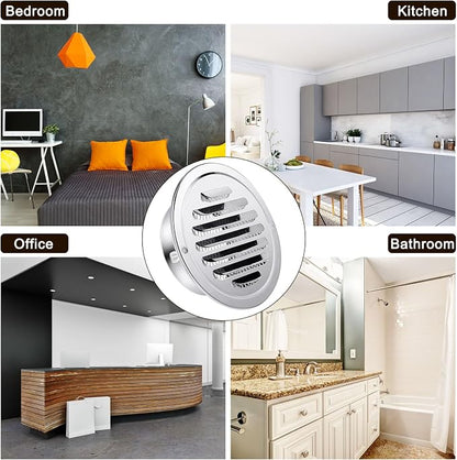 Zonon 24 Pcs Stainless Steel Soffit Vents 4 Inch Round Dryer Vent Cover - Image 7