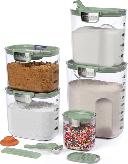 ProKeeper+ Airtight Food Storage Container Set – Clear Plastic Flour and Sugar by Unknown