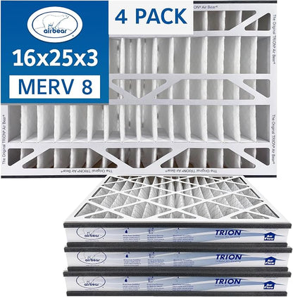 16x25x3 TRION Air Bear Cub Pleated HVAC Air Filter MERV 8 by Trion