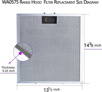 2-Pack Upgraded WA0575 Range Hood Filters Replacement - Image 2