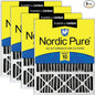 Nordic Pure 20x25x5 Honeywell Replacement Air Filters MERV 10 Plus Carbon 4 Pack by NordicPure