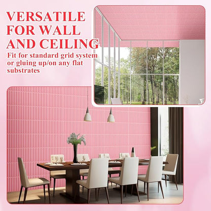 Nuanchu 32 Pcs 3D Slat Wall Panels 12 x 12 Inch PVC Fluted Textured Panel - Image 6