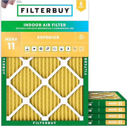 Filterbuy 18x21x1 Air Filter MERV 11 Superior Pet & Allergy Defense, by Filterbuy