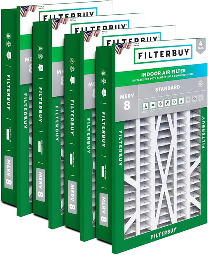 Filterbuy 20x30x5 Air Filter MERV 8 Essential Dust & Allergy Defense, by Filterbuy