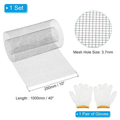 PATIKIL 40" L x 10" W Woven Wire Mesh, 6 Mesh 304 Stainless Steel Air Vent - Image 2