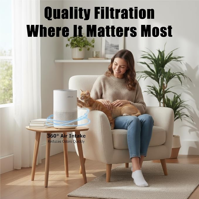 AIRPLUS Air Purifier for Home Bedroom, Covers Up to 1073 ft² by 25W High Torque - Image 2